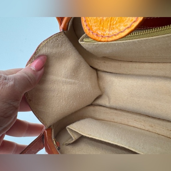 LOEWE 2 Way Bag Patent leather Orange Vintage - Picture 13 of 17